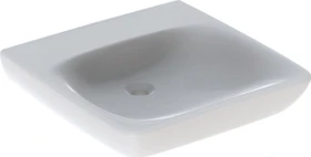 Geberit Renova Comfort Waschtisch barrierefrei 55cm, ohne Hahnloch, ohne Überlauf, weiß