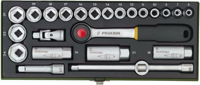 Proxxon Steckschlüsselsatz inkl. Werkzeugbox, 24-tlg.