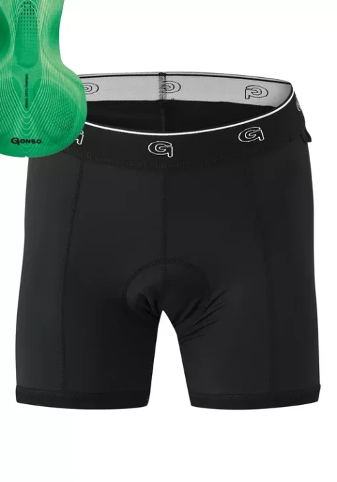 Gonso Sitivo Shorts Fahrradhose kurz black/bright green (Herren)