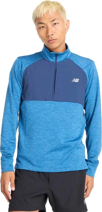 New Balance Athletics Heat Grid 1/2 Zip Funktionsshirt langarm heron blue (Herren)