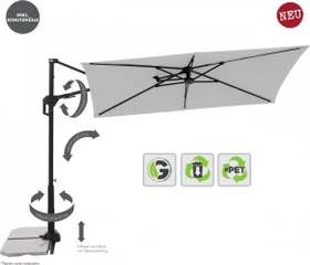 Doppler Active Sonnenschirm 240x135cm hellgrau