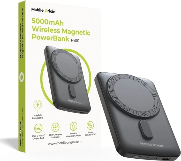 Mobile Origin Wireless Magnetic PowerBank PB10 schwarz
