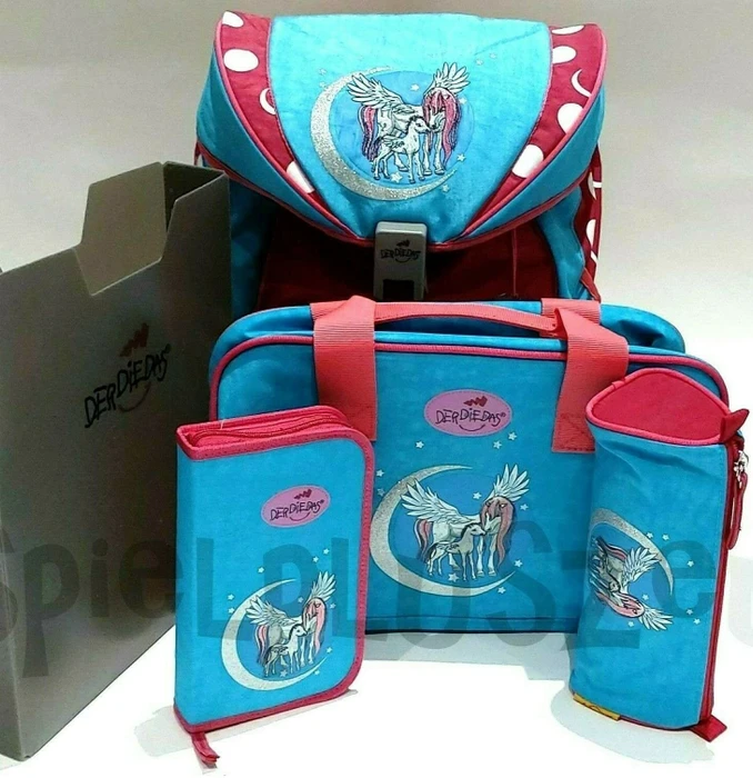 DerDieDas ErgoFlex Lovely Moon Schultaschen-Set, 5-tlg.