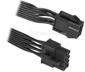 Cubitek Black Cobra Series 6-Pin PCIe zu 8-Pin PCIe Adapter 20cm, schwarz