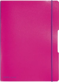 Herlitz my.book flex Notizheft, A5, Lineatur 5, Kunststoff-Cover, pink, 40 Blatt