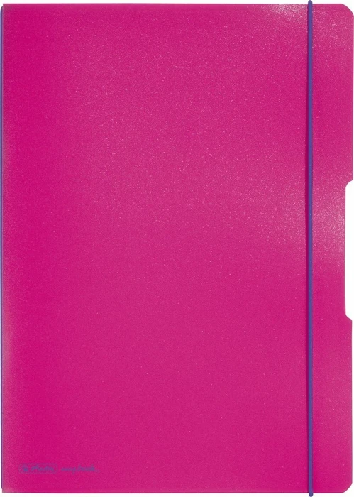 Herlitz my.book flex Notizheft, A5, Lineatur 5, Kunststoff-Cover, pink, 40 Blatt