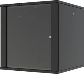 Lanview 19" Wandgehäuse 12HE, Flatpack, Glastür, IP20, RAL 9005, 450mm tief