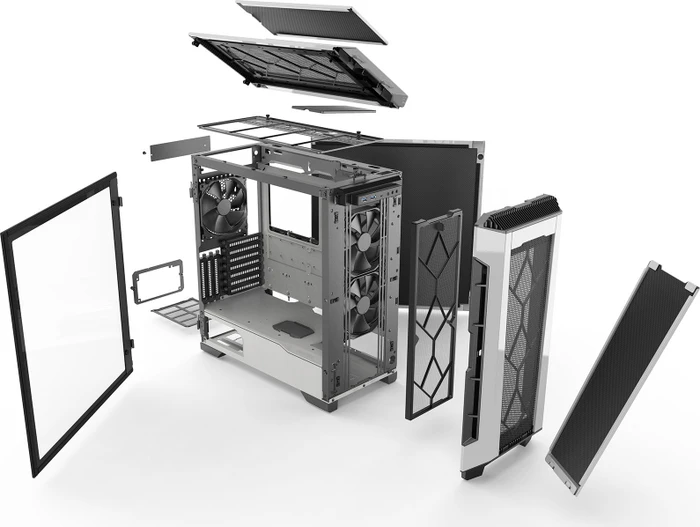 Phanteks Eclipse P600S Glacier White, weiß, Glasfenster, schallgedämmt