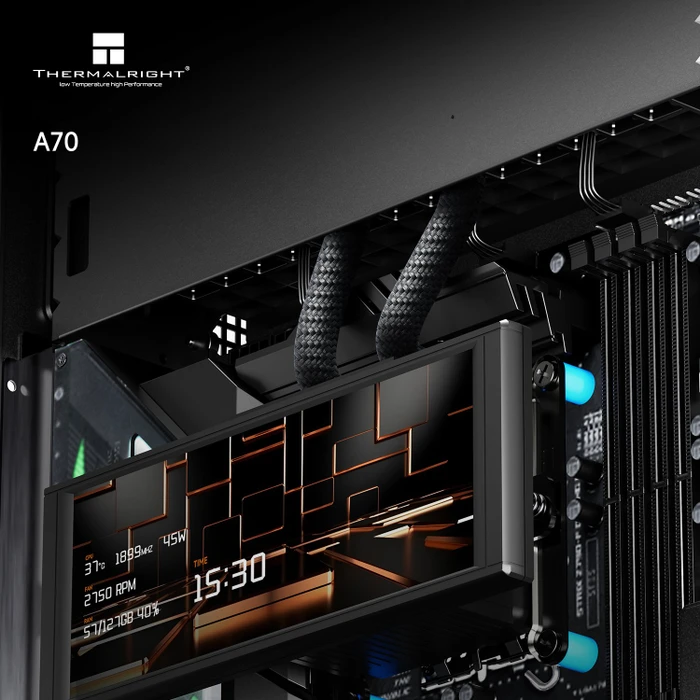 Thermalright A70 Black, schwarz, Glasfenster