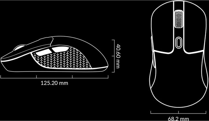 Keychron M3 4K Wireless Mouse schwarz, USB/Bluetooth