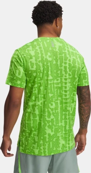 Under Armour Launch Printed Funktionsshirt kurzarm cyber green/reflective (Herren)