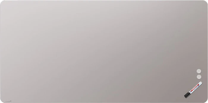 Legamaster Matte Glasboard RC, gerundete Ecken, warmgrau, 200x100cm (7-104264)
