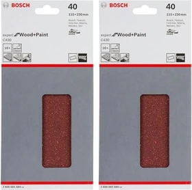 Bosch Professional C430 Expert for Wood and Paint Schleifblatt K40, 115x230mm, 10 Stück