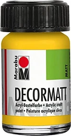 Marabu Decormatt Acryl Acrylfarbe, mittelgelb, 15ml