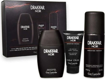 Guy Laroche Drakkar Noir EdT 100ml + Duschgel 50ml + Deodorant Spray 150ml Duftset
