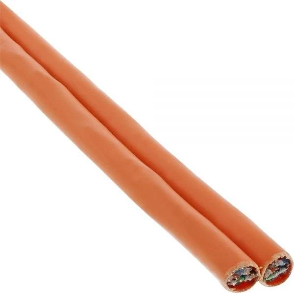 InLine Twisted-Pair Duplex Verlegekabel, Cat7a, S/FTP, ohne Stecker, 50m, orange (77050I) – Bild 2 von 4
