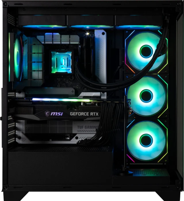 BitFenix CETO Premium Black, 4F, Lüfter LED Fixed RGB, Glasfenster