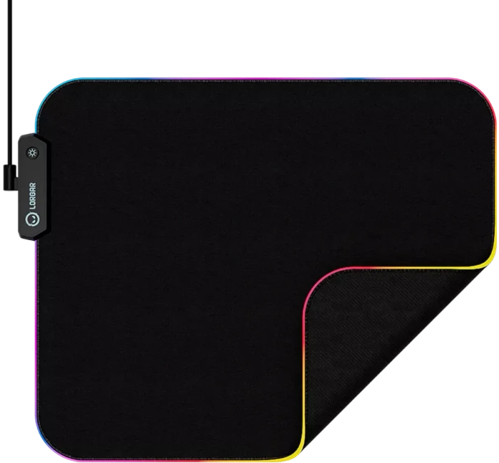 Lorgar Steller 913 Medium RGB Gaming Mousepad, 360x300mm, schwarz