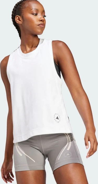 adidas by Stella McCartney Logo Funktionsshirt ärmellos weiß (Damen)