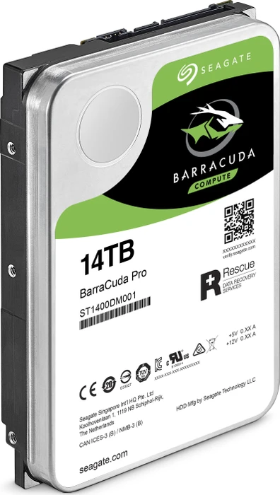 Seagate BarraCuda Pro +Rescue 14TB, 24/7, 512e / 3.5" / SATA 6Gb/s