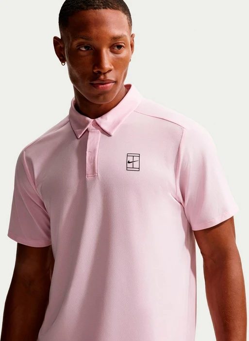 Nike Court Advantage Dri-FIT Poloshirt kurzarm pink foam/black (Herren)