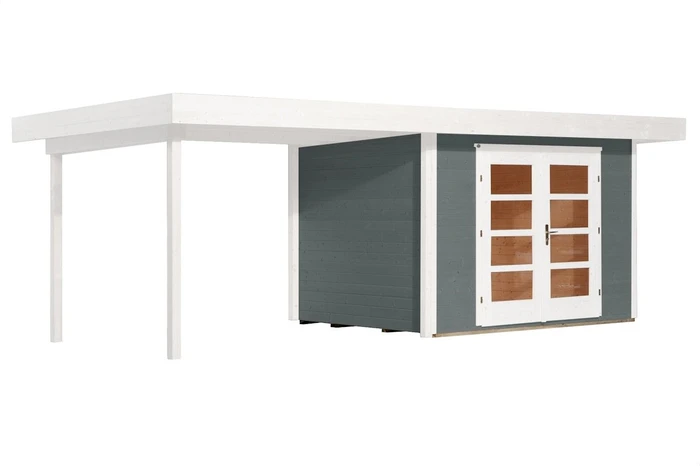 Weka 126 B 590x301cm Gerätehaus grau
