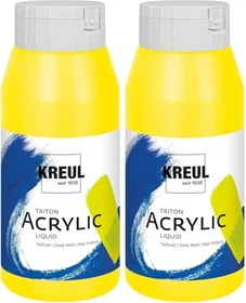 Kreul Solo Goya Triton Acrylic Acrylfarbe, echtgelb hell, 750ml