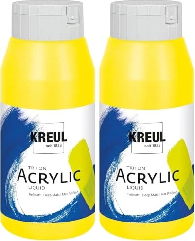 Kreul Solo Goya Triton Acrylic Acrylfarbe, echtgelb hell, 750ml