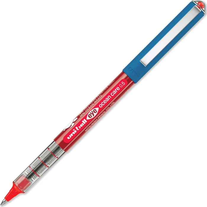 Uni-Ball Eye Ocean Care 0.5 Tintenroller (Mine) rot, 3er-Pack