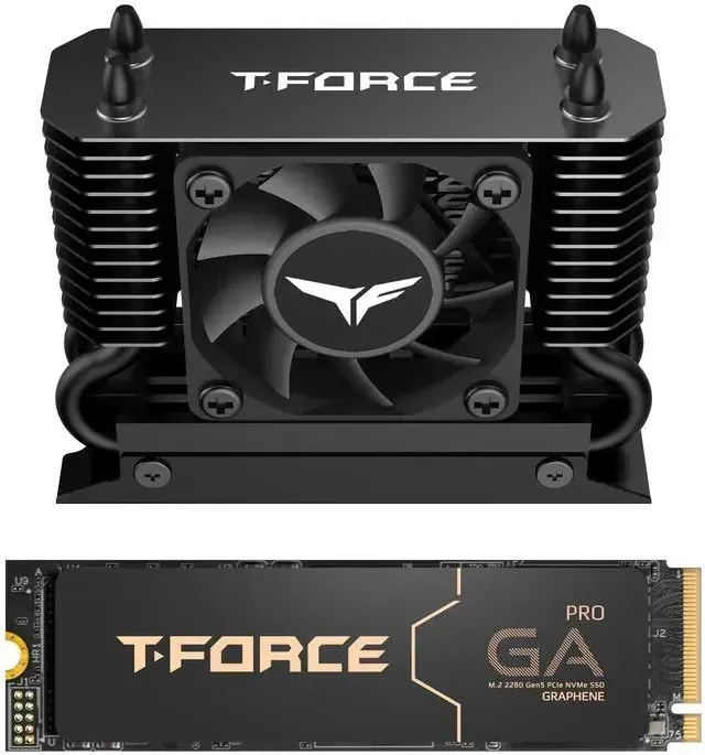TeamGroup T-Force GA PRO 8TB, AirFlow, M.2 2280 / M-Key / PCIe 5.0 x4, Kühlkörper