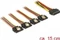 DeLOCK 15-Pin SATA Strom Stecker auf 4x 15-Pin SATA Strom Buchse, Adapterkabel, 15cm Vorschaubild