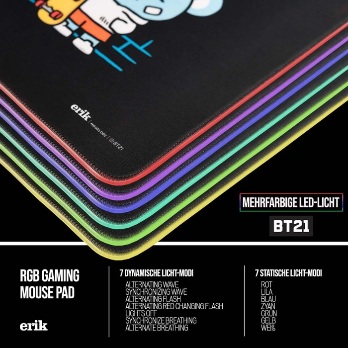 Grupo Erik Editores BT21 XL RGB, 900x400mm, Motiv schwarz/blau