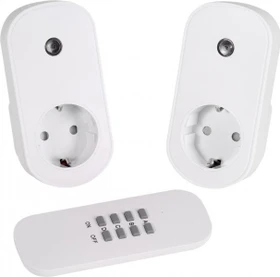 Vivanco Comfort Line Funksteckerset 3680W weiß, 2er Funksteckdosen-Set mit Fernbedienung (62353 / FSS3680 W)