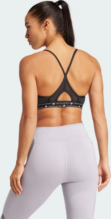 adidas Aeroreact Training 3-Streifen Sport-BH schwarz (Damen)
