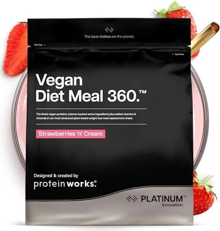 The Protein Works Vegan Diet Meal Replacement Strawberry Cream 500g