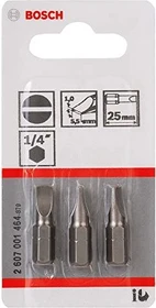 Bosch Professional Extra Hart Schlitz Bit 1/4", 5.5x25mm, 3 Stück