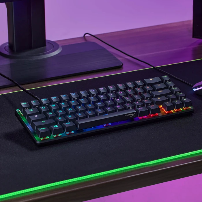 HP HyperX Alloy Origins 65, LEDs RGB, HyperX AQUA, USB, US