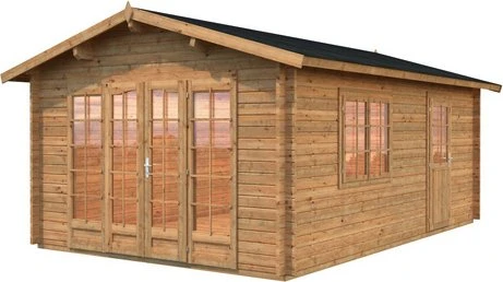 Palmako Irene 19m² Gartenhaus hellbraun tauchgrundiert