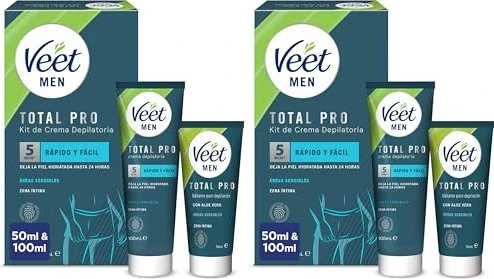 Veet Intim-Haarentfernungs-Set Men (Creme 100ml + Balsam 50ml)