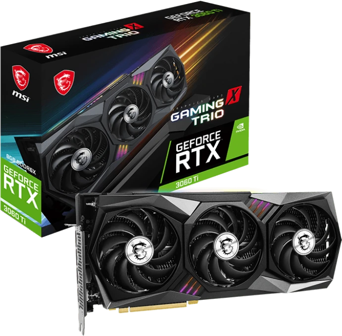 MSI GeForce RTX 3060 Ti Gaming X Trio 8GD6X, 8GB GDDR6X, HDMI, 3x DP