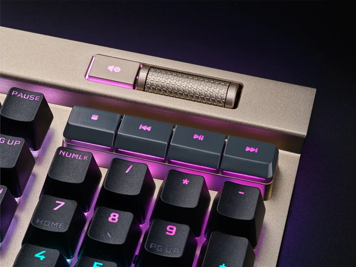 Corsair Gaming K100 RGB Midnight Gold, Corsair OPX, USB, US