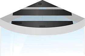 Juwel Klappensatz Trigon 350, 2-teilig, schwarz