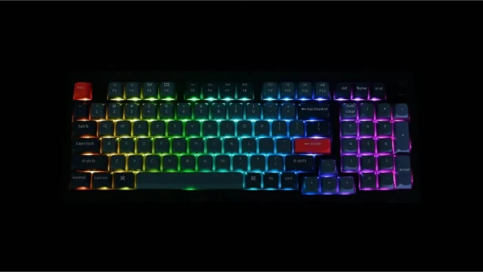 Keychron V5 Max, Carbon Black, 96%, LEDs RGB, hot-swap, Gateron Jupiter RED, USB/Bluetooth, US