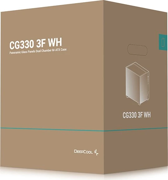 DeepCool CG330 3F, weiß, Glasfenster