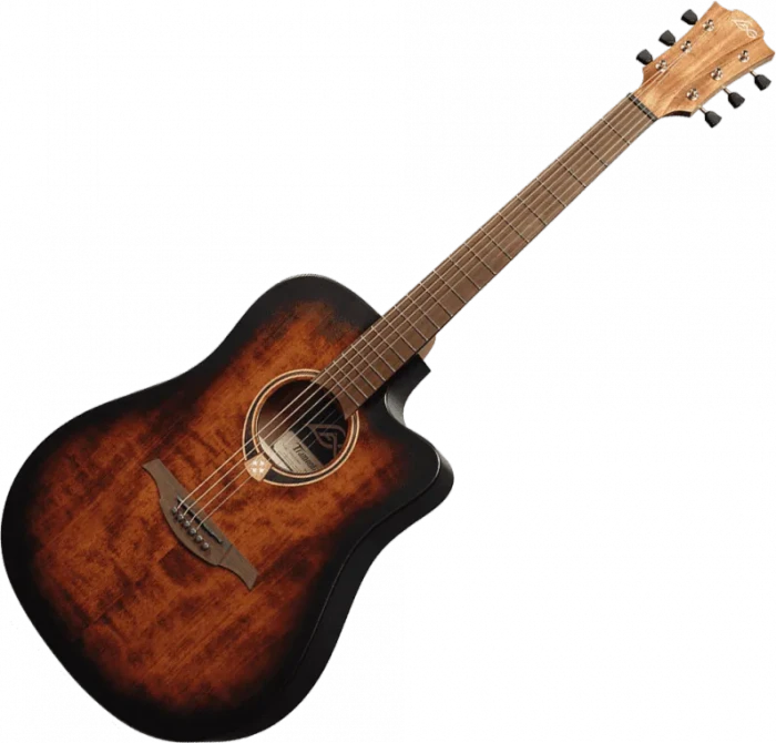 LAG Tramontane 70 Dreadnought Cutaway electroacoustic Black & Brown