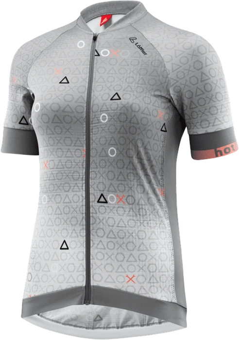 Löffler Axo Hotbond Full-Zip Trikot kurzarm steel grey (Damen)