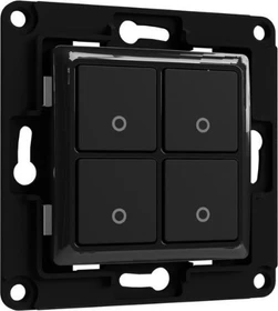 Shelly Wall Switch 4-fach schwarz, Unterputz, Wandschalter