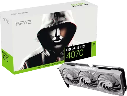 KFA2 GeForce RTX 4070 1-Click OC White 3X, 12GB GDDR6X, HDMI, 3x DP