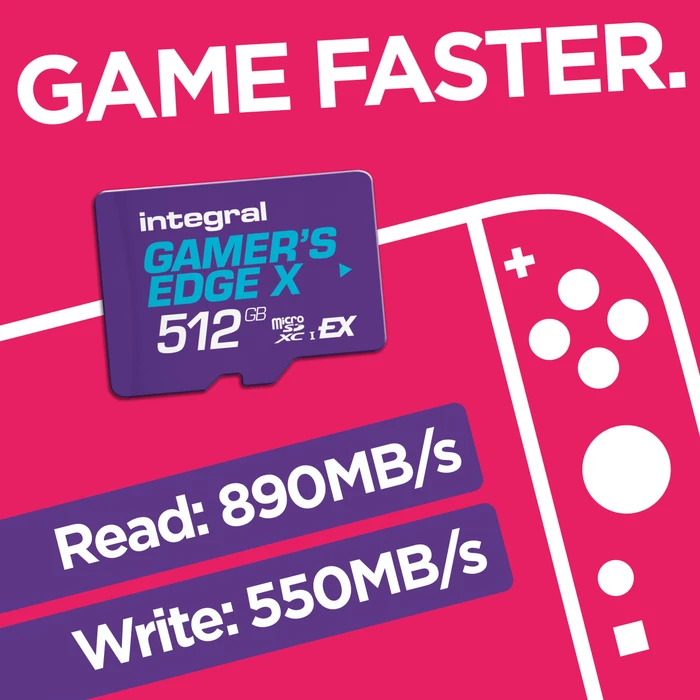 Integral Gamer's Edge X R890/W810 512GB, UHS-I U3, A2, Class 10, SD Express EX I