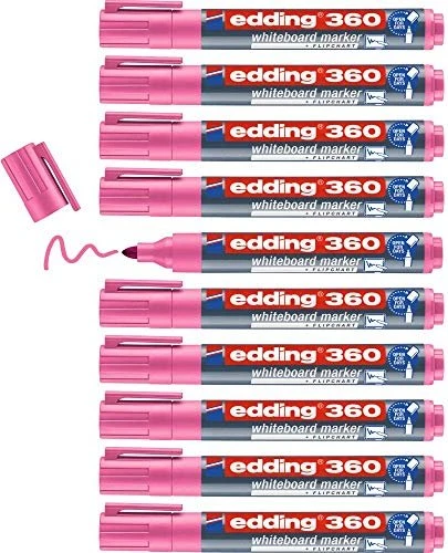 edding 360 Whiteboardmarker rosa, 10er-Pack